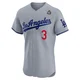 Willie Davis ＃3 Los Angeles Dodgers Elite Men's Gray Road 2024 World Series Jersey
