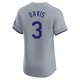 Willie Davis ＃3 Los Angeles Dodgers Elite Men's Gray Road 2024 World Series Jersey