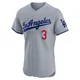 Willie Davis ＃3 Los Angeles Dodgers Elite Men's Gray Road Jersey