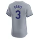 Willie Davis ＃3 Los Angeles Dodgers Elite Men's Gray Road Jersey