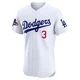 Willie Davis ＃3 Los Angeles Dodgers Elite Men's White Home World Series Champions Jersey