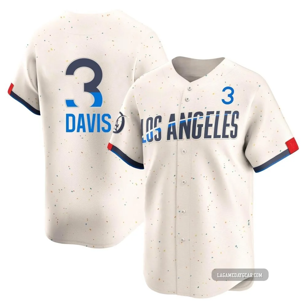 Willie Davis ＃3 Los Angeles Dodgers Limited Men's Cream 2024 City Connect Jersey