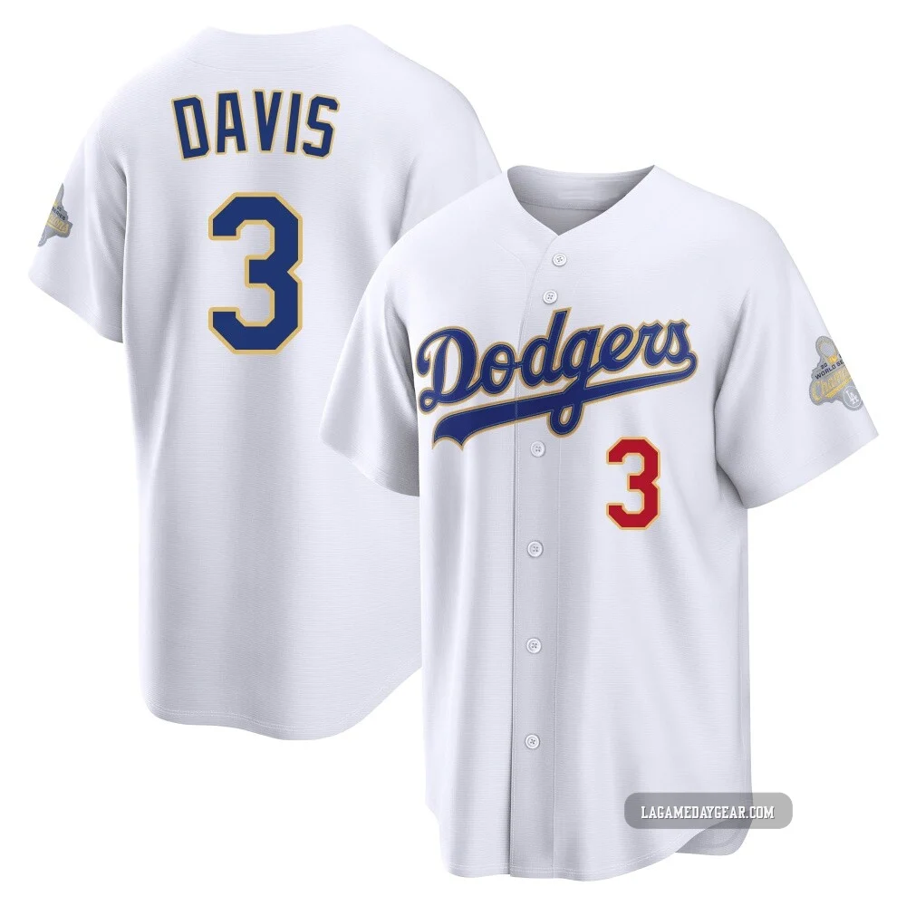 Willie Davis ＃3 Los Angeles Dodgers Limited Men's Gold White 2026 Collection Stadium Jersey
