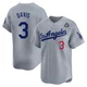 Willie Davis ＃3 Los Angeles Dodgers Limited Men's Gray Away 2024 World Series Jersey