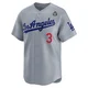 Willie Davis ＃3 Los Angeles Dodgers Limited Men's Gray Away 2024 World Series Jersey