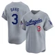 Willie Davis ＃3 Los Angeles Dodgers Limited Men's Gray Away World Series Champions Jersey