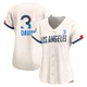 Willie Davis ＃3 Los Angeles Dodgers Limited Women's Cream 2024 City Connect Jersey