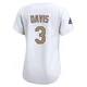 Willie Davis ＃3 Los Angeles Dodgers Limited Women's Gold White 2025 Collection Jersey