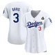 Willie Davis ＃3 Los Angeles Dodgers Limited Women's White Home 2024 World Series Jersey