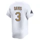 Willie Davis ＃3 Los Angeles Dodgers Limited Youth Gold White 2025 Collection Jersey