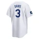 Willie Davis ＃3 Los Angeles Dodgers Replica Men's White 2024 World Tour Seoul Series Home Jersey