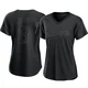 Willie Davis ＃3 Los Angeles Dodgers Replica Women's Black Pitch Fashion Jersey