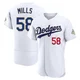 Wyatt Mills ＃58 Los Angeles Dodgers Authentic Men's Gold White 2026 Collection Jersey