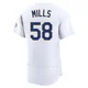 Wyatt Mills ＃58 Los Angeles Dodgers Authentic Men's Gold White 2026 Collection Jersey