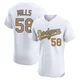 Wyatt Mills ＃58 Los Angeles Dodgers Elite Men's Gold White 2025 Collection Jersey