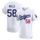 Wyatt Mills ＃58 Los Angeles Dodgers Elite Men's White Home World Series Champions Jersey