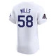 Wyatt Mills ＃58 Los Angeles Dodgers Elite Men's White Home World Series Champions Jersey