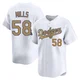 Wyatt Mills ＃58 Los Angeles Dodgers Limited Men's Gold White 2025 Collection Jersey