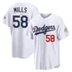 Wyatt Mills ＃58 Los Angeles Dodgers Limited Men's Gold White 2026 Collection Stadium Jersey
