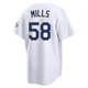 Wyatt Mills ＃58 Los Angeles Dodgers Limited Men's Gold White 2026 Collection Stadium Jersey