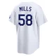Wyatt Mills ＃58 Los Angeles Dodgers Limited Men's White Home Stadium Jersey