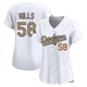 Wyatt Mills ＃58 Los Angeles Dodgers Limited Women's Gold White 2025 Collection Jersey