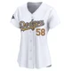 Wyatt Mills ＃58 Los Angeles Dodgers Limited Women's Gold White 2025 Collection Jersey