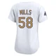 Wyatt Mills ＃58 Los Angeles Dodgers Limited Women's Gold White 2025 Collection Jersey