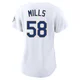 Wyatt Mills ＃58 Los Angeles Dodgers Limited Women's Gold White 2026 Collection Stadium Jersey