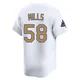 Wyatt Mills ＃58 Los Angeles Dodgers Limited Youth Gold White 2025 Collection Jersey