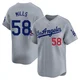 Wyatt Mills ＃58 Los Angeles Dodgers Limited Youth Gray Away World Series Champions Jersey