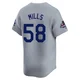 Wyatt Mills ＃58 Los Angeles Dodgers Limited Youth Gray Away World Series Champions Jersey