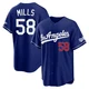 Wyatt Mills ＃58 Los Angeles Dodgers Limited Youth Royal Alternate Stadium Jersey
