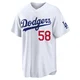 Wyatt Mills ＃58 Los Angeles Dodgers Limited Youth White Home Stadium Jersey