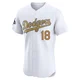 Yoshinobu Yamamoto ＃18 Los Angeles Dodgers Elite Men's Gold White 2025 Collection Jersey