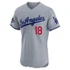 Yoshinobu Yamamoto ＃18 Los Angeles Dodgers Elite Men's Gray Road World Series Champions Jersey