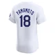 Yoshinobu Yamamoto ＃18 Los Angeles Dodgers Elite Men's White Home 2024 World Series Jersey