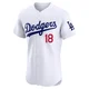Yoshinobu Yamamoto ＃18 Los Angeles Dodgers Elite Men's White Home Jersey