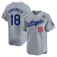 Yoshinobu Yamamoto ＃18 Los Angeles Dodgers Limited Men's Gray Away 2024 World Series Jersey
