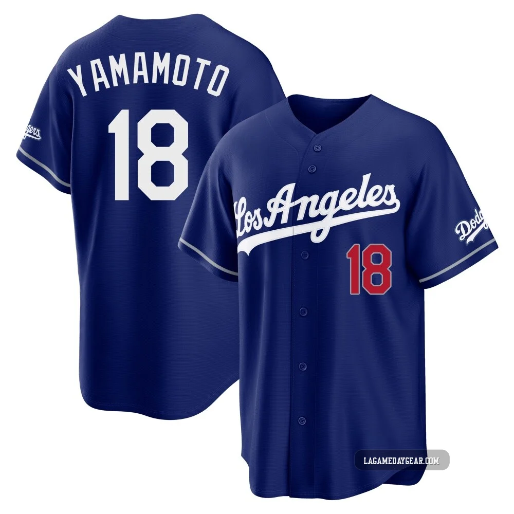 Yoshinobu Yamamoto ＃18 Los Angeles Dodgers Limited Men's Royal Alternate Stadium Jersey