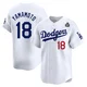 Yoshinobu Yamamoto ＃18 Los Angeles Dodgers Limited Men's White Home 2024 World Series Jersey