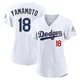 Yoshinobu Yamamoto ＃18 Los Angeles Dodgers Limited Women's Gold White 2026 Collection Stadium Jersey